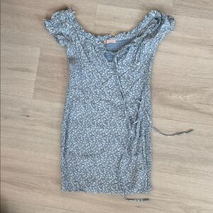 Chic Blue Floral Mini Dress